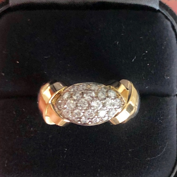 RING: Diamonds band, sides white gold/yellow gold - Picture 3 of 7